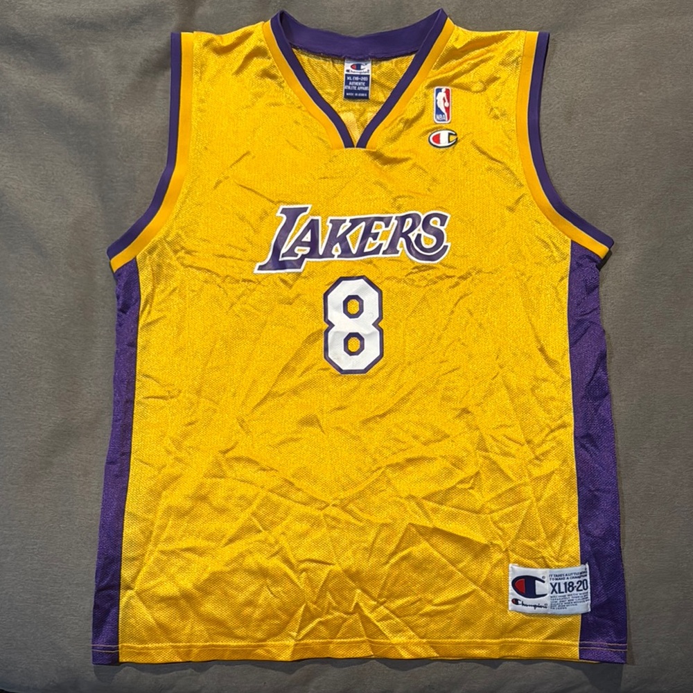 Champion Yellow and Purple Basketball Kobe Bryant Jersey